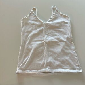 Groceries Apparel Organic Cotton Two Layer Double Lined Cami Tank White M USA